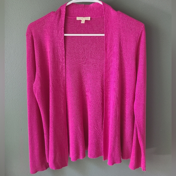 Eileen Fisher Linen Open Cardigan, Size Large (Petite) - Picture 1 of 4
